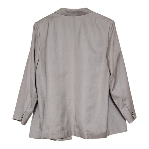 Calvin Klein Womens Linen-Blend Blazer Open Front Tan Size 22W- Business Casual - Picture 10 of 10